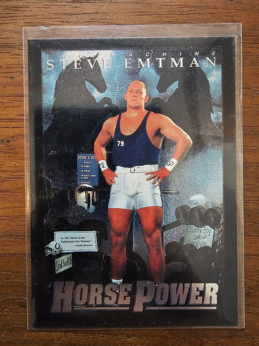 Steve Emtman 1992 Skybox Primetime #S-1 - Rookie - Horse Power - Fresh Pull